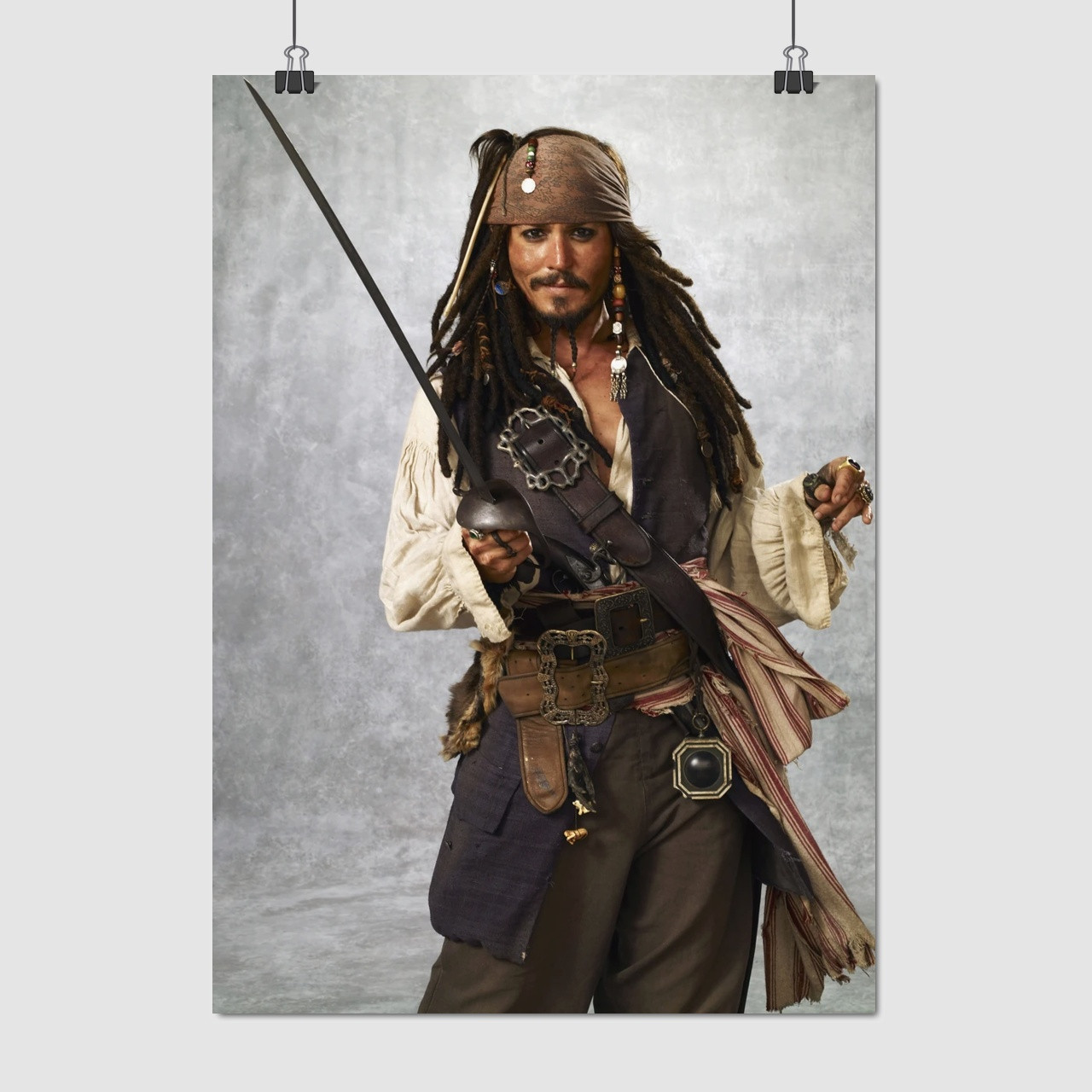 Плакат "Пірати Карибського моря, Джек Горобець, Pirates of the Carribean, Jack Sparrow", 60×43см