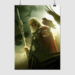Плакат "Тор, Царство темряви, Один, Ентоні Хопкінс, Thor 2: Dark World (2013)", 60×43см