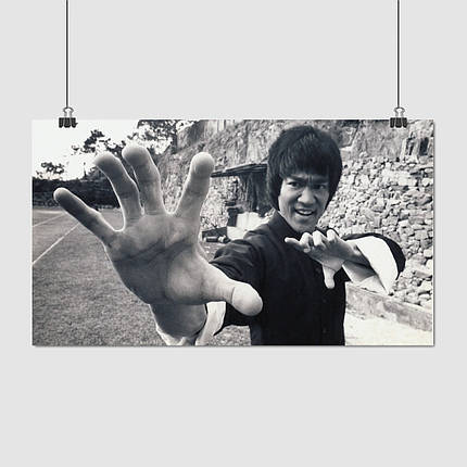 Плакат "Брюс Лі у стійці, Bruce Lee", 34×60см, фото 1