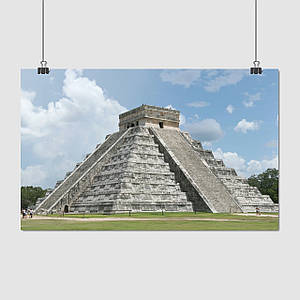Плакат "Мексика, піраміда майя Кукулькана", 38×60см