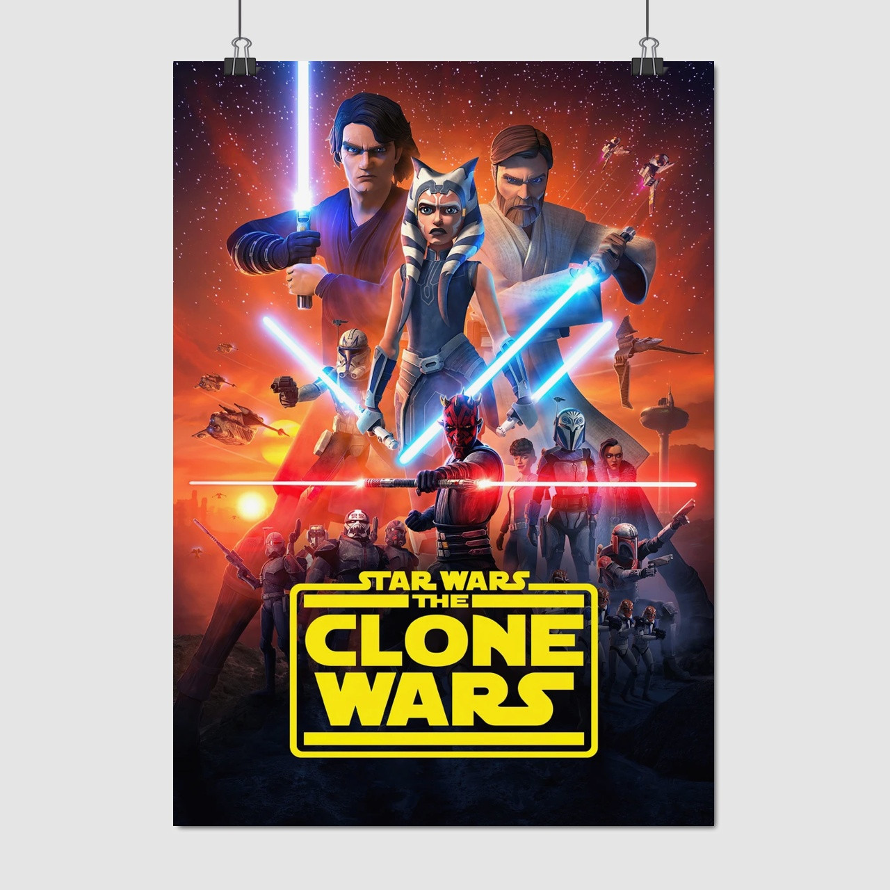 Плакат "Зоряні війни: Війни клонів, мультсеріал, Star Wars, Clone Wars", 60×43см