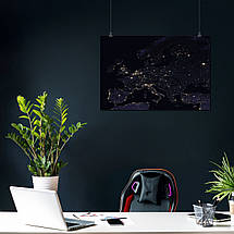 Плакат "Земля з космосу, нічний бік, Earth", 41×60см, фото 3