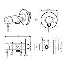 Набір для гігієнічного душу Lidz Aria 111 Nickel LDARI111NKS46105 округлий, фото 2