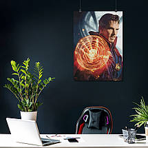 Плакат "Доктор Стрендж, Камбербетч, стилізація, Doctor Strange", 60×43см, фото 4