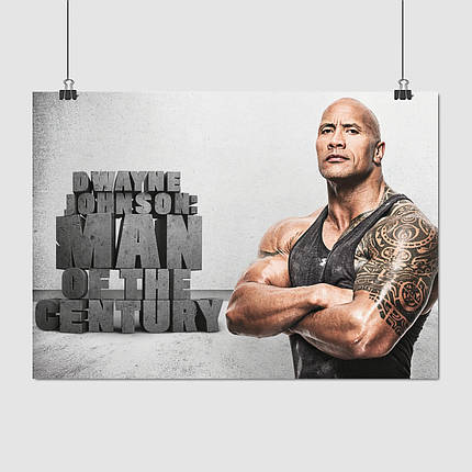 Плакат "Двейн Джонсон (Скеля), Dwayne Johnson (The Rock)", 43×60см, фото 1