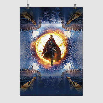 Плакат "Доктор Стрендж виходить з порталу, Камбербетч, Doctor Strange (2016)", 60×43см, фото 1