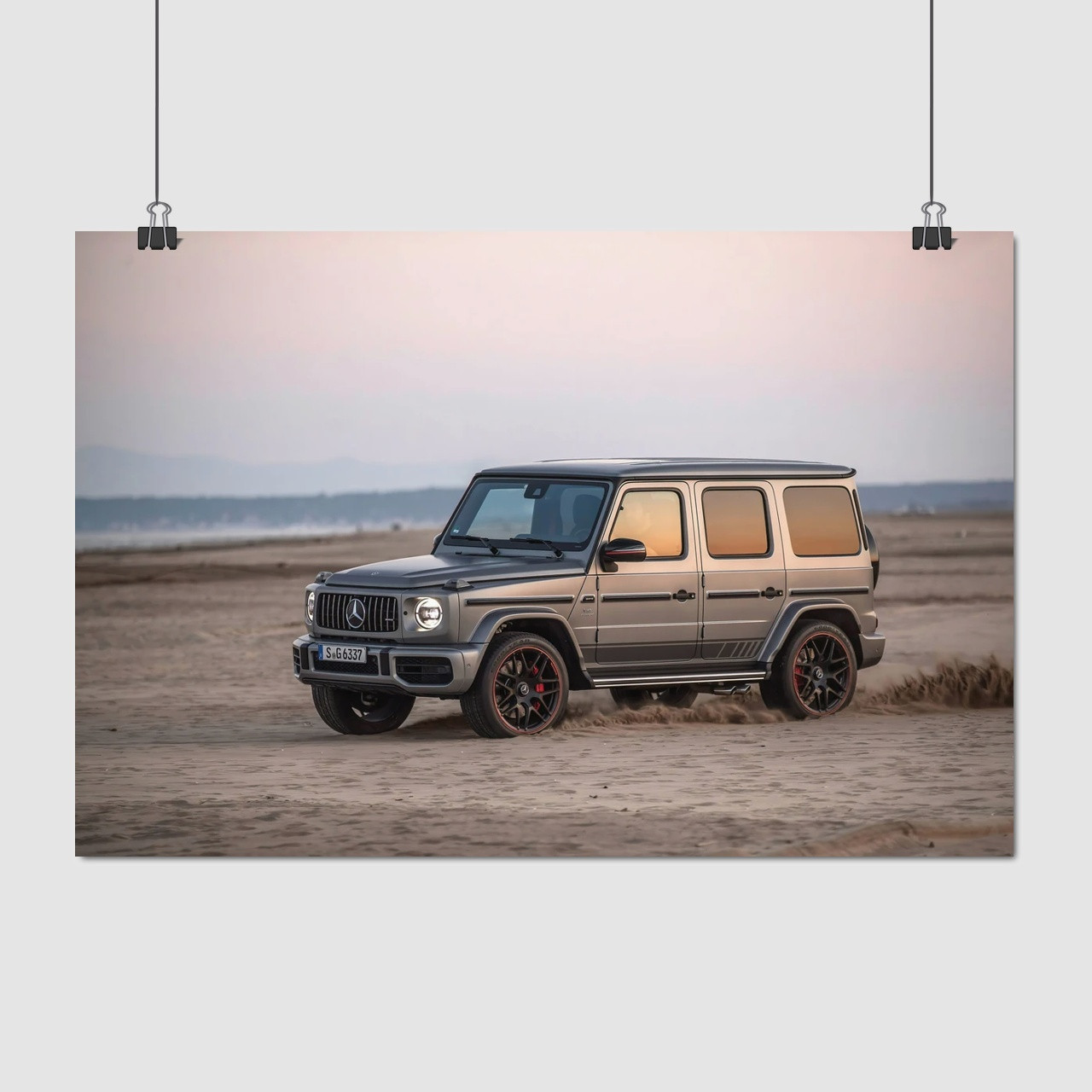 Плакат "Мерседес Гелендваген, Гелік, Mercedes-Benz Gelandewagen, G-Wagen", 40×60см