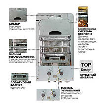 Газова колонка MIXXUS GWH-0510 BASIC GLASS димохідна 10 л/хв (панель зі скла з малюнком) (WH0026), фото 4