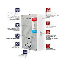 Газова колонка MIXXUS GWH-0510 BASIC GLASS димохідна 10 л/хв (панель зі скла з малюнком) (WH0026), фото 5