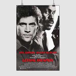 Плакат "Смертельна зброя, Lethal Weapon (1987)", 60×39см