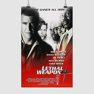 Плакат "Смертельна зброя 4, Lethal Weapon 4 (1998)", 60×38см