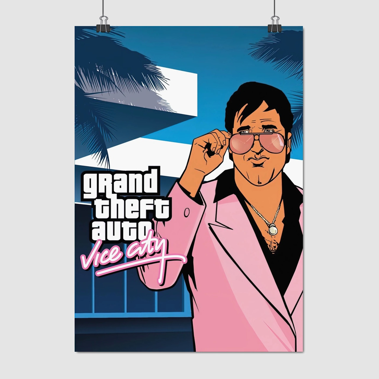 Плакат "Сонні Фореллі, Grand Theft Auto: Vice City, Sonny Forelli", 60×42см