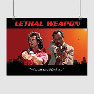 Плакат "Смертельна зброя, Lethal Weapon (1987)", 43×60см