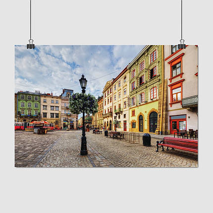 Плакат "Площа Ринок, Львів, Україна, Lviv", 40×60см, фото 1