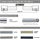 Шланг душовий 1,5 м хромований 1/2" Parigi Chromalux Supreme, фото 11
