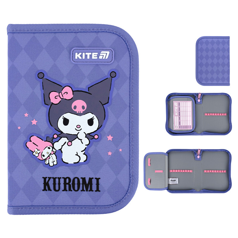 Пенал без наповнення Kite Kuromi HK25-621-2, 1 відділення, 1 відворот