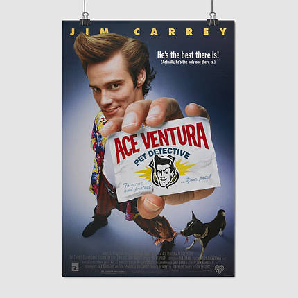 Плакат "Ейс Вентура, Джим Керрі, Ace Ventura (1994)", 60×40см, фото 1