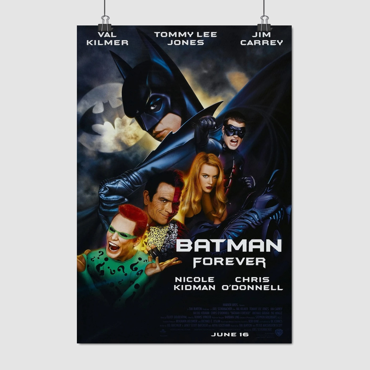 Плакат "Бетмен назавжди, Batman Forever (1995)", 60×41см