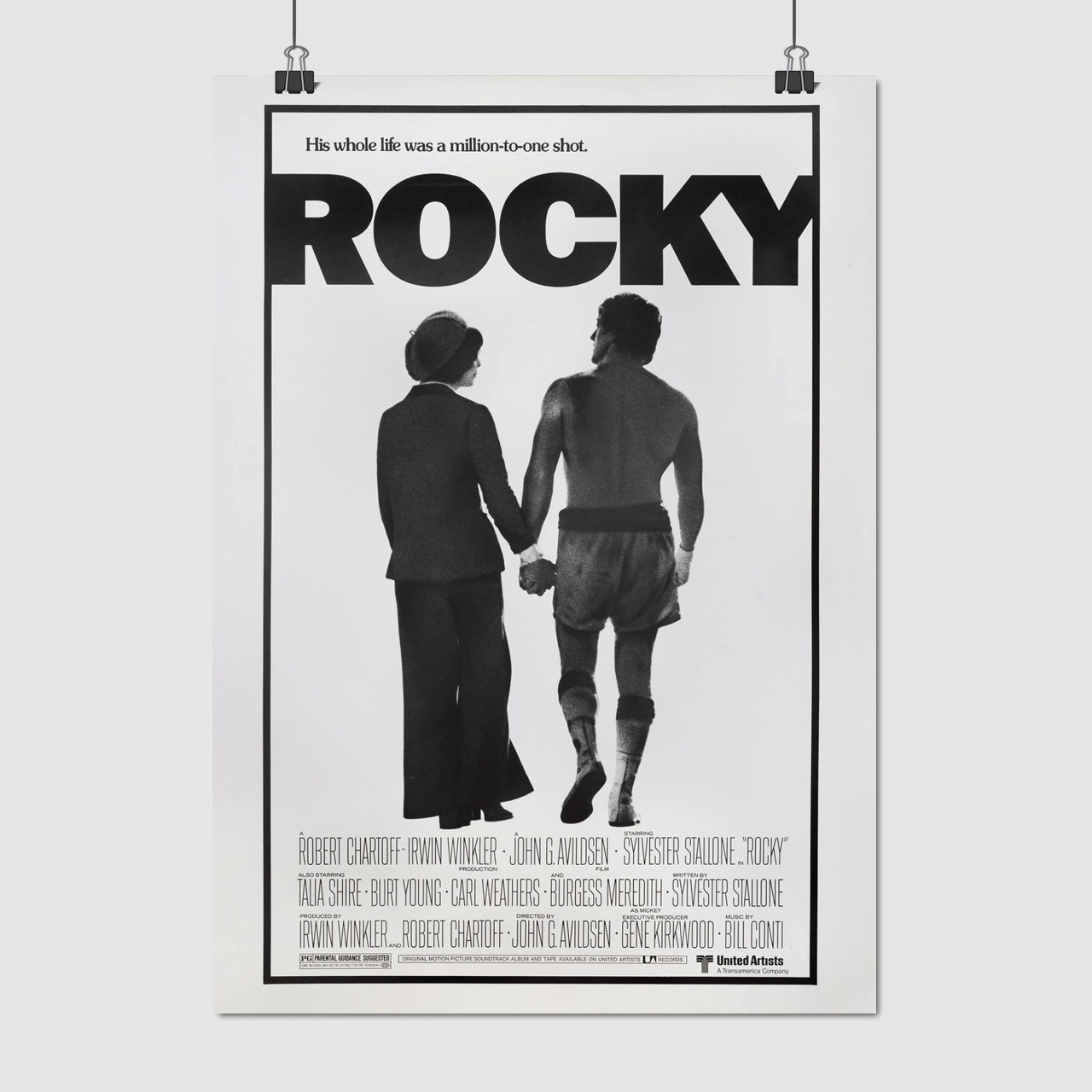 Плакат "Роккі, Сільвестр Сталлоне, Rocky (1976)", 60×43см