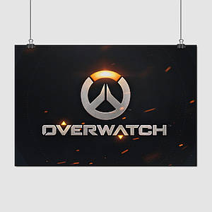 Плакат "Овервотч, лого, Overwatch", 40×60см