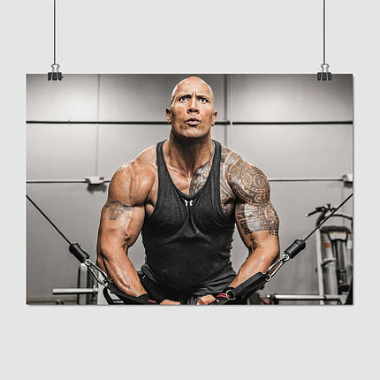 Плакат "Двейн Джонсон (Скеля), Dwayne Johnson (The Rock)", 43×60см, фото 1