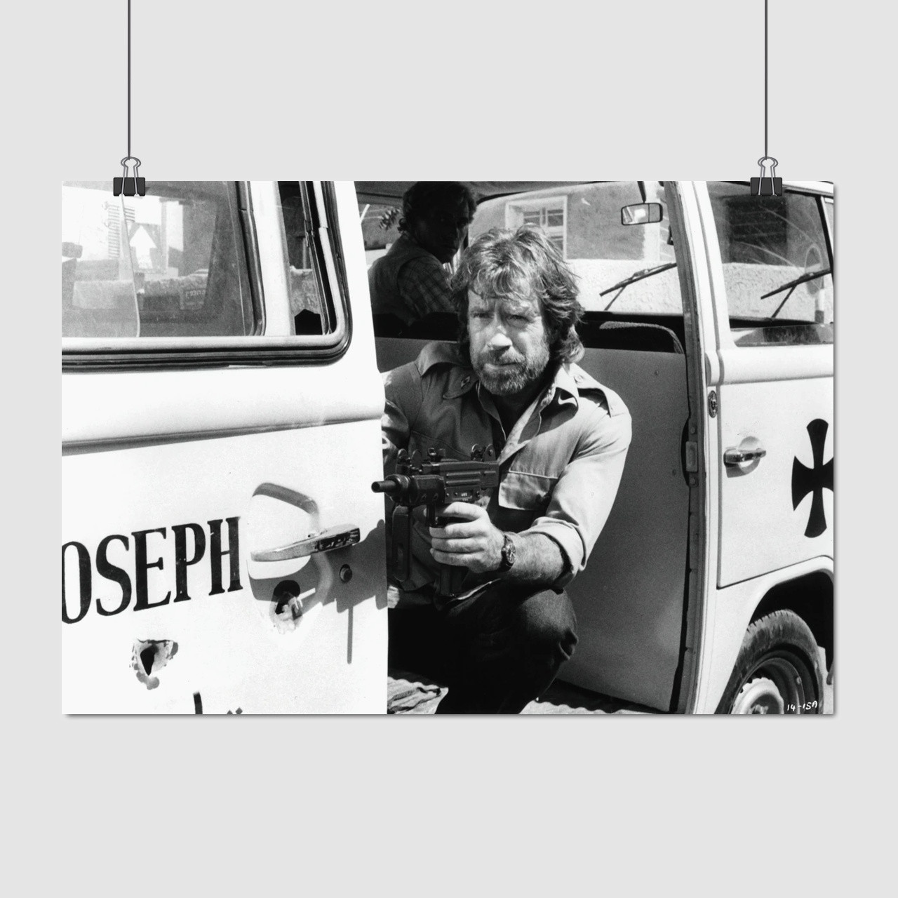 Плакат "Загін «Дельта», Чак Норріс, ретрофото, Chuck Norris, Delta Force (1986)", 41×60см