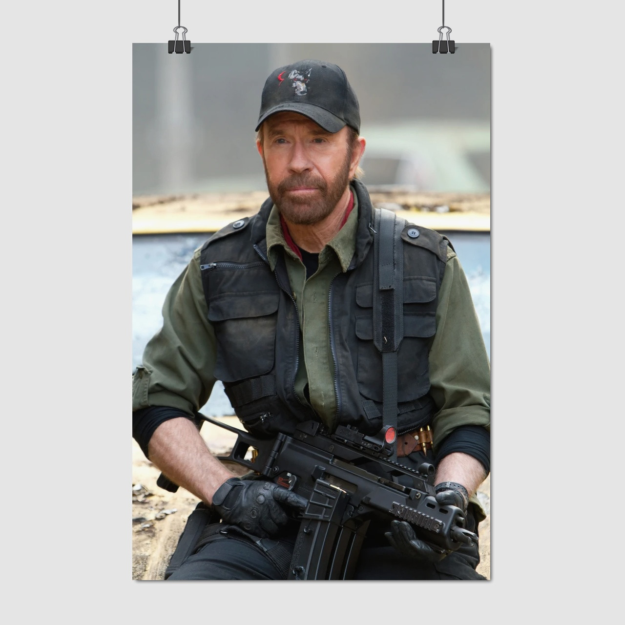 Плакат "Чак Норріс у фільмі "Нестримні", Chuck Norris", 60×40см