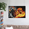 Плакат "Примарний Гонщик на байку з ланцюгом, Ghost Rider", 43×60см, фото 6