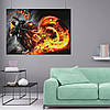 Плакат "Примарний Гонщик на байку з ланцюгом, Ghost Rider", 43×60см, фото 8
