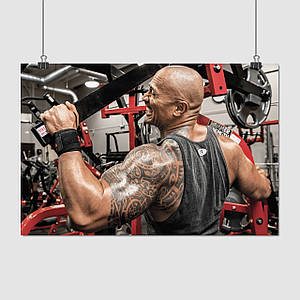 Плакат "Двейн Джонсон (Скеля), Dwayne Johnson (The Rock)", 40×60см