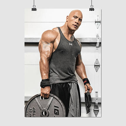 Плакат "Двейн Джонсон (Скеля), Dwayne Johnson (The Rock)", 60×43см, фото 1