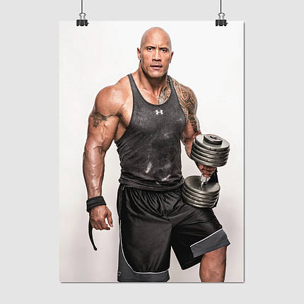 Плакат "Двейн Джонсон (Скеля), Dwayne Johnson (The Rock)", 60×43см, фото 1