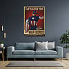 Плакат "Капітан Америка, ретро, Captain America Salutes You", 60×43см, фото 8