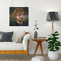 Плакат "Ед Ширан, малюнок фарбами, репродукція, Edward Sheeran", 60×60см, фото 4