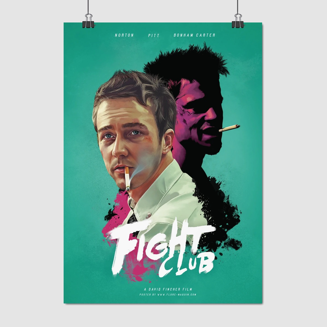 Плакат "Бійцівський клуб, Fight Club (1999)", 60×43см