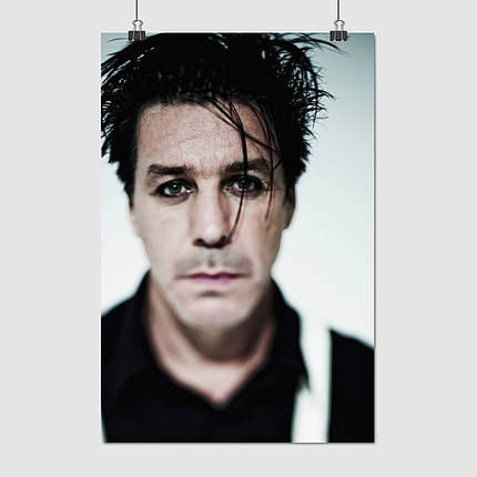 Плакат "Рамштайн, Тілль Ліндеманн, обличчя крупним планом, Rammstein", 60×40см, фото 1