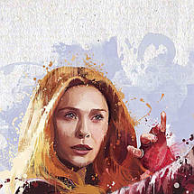Плакат "Багряна відьма, Ванда Максимофф, Елізабет Олсен, Scarlet Witch, Wanda Maximoff", 60×43см, фото 3