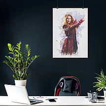 Плакат "Багряна відьма, Ванда Максимофф, Елізабет Олсен, Scarlet Witch, Wanda Maximoff", 60×43см, фото 4
