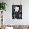 Плакат "Мерілін Менсон у шкіряній куртці, Marilyn Manson", 60×41см, фото 6