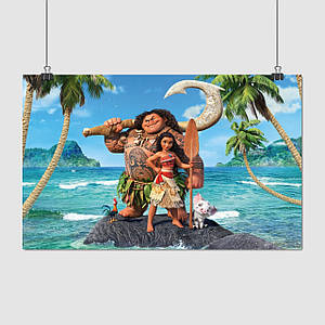 Плакат "Моана, головні персонажі, Moana", 38×60см