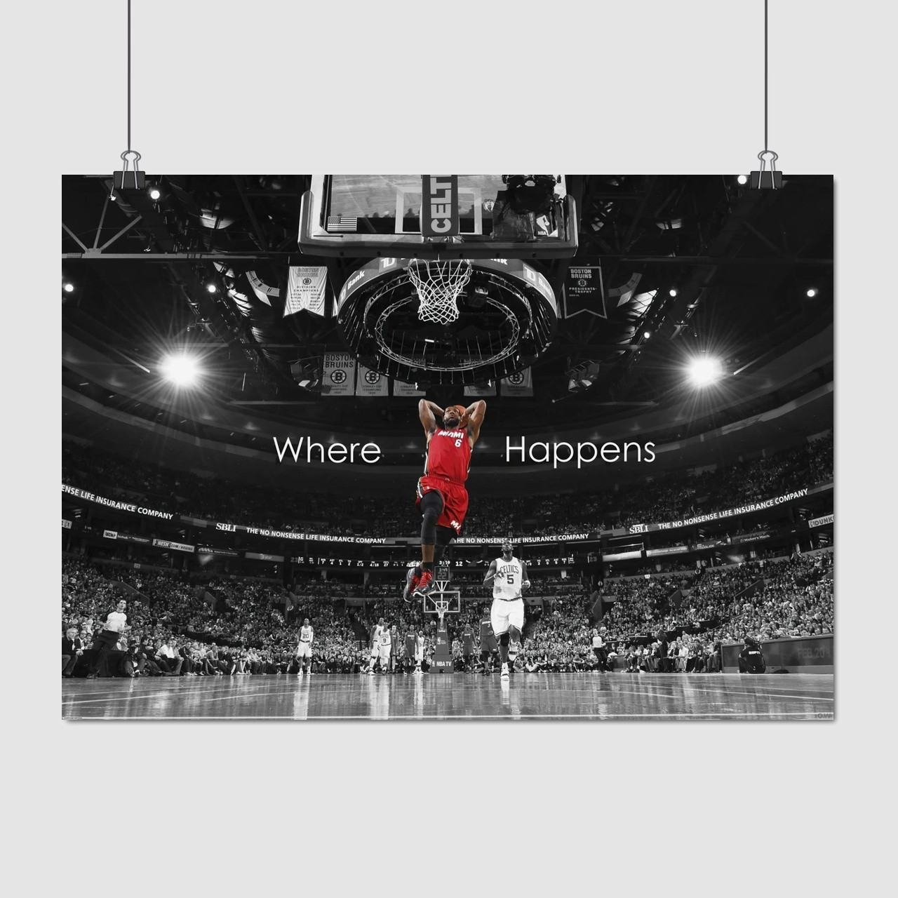 Плакат "Баскетболіст Джеймс Леброн, Lebron James", 43×60см