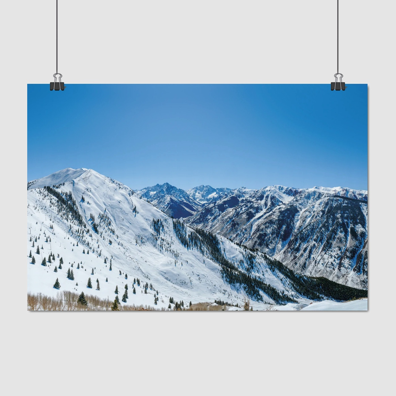 Плакат "Швейцарія, Альпи, гори та сніг", 40×60см