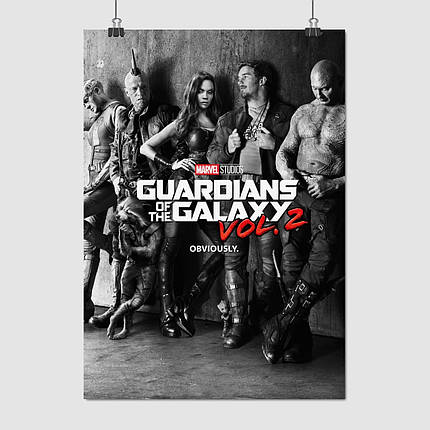 Плакат "Вартові Галактики 2, Guardians of the Galaxy 2 (2017)", 60×43см, фото 1