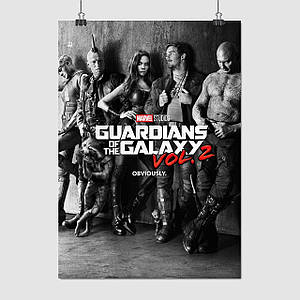 Плакат "Вартові Галактики 2, Guardians of the Galaxy 2 (2017)", 60×43см