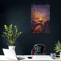 Плакат "Арктичний лід і захід сонця, природа", 60×40см, фото 3