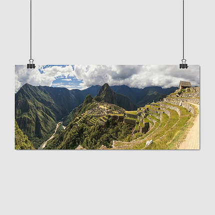 Плакат "Перу, панорама Мачу-Пікчу, Machu Picchu", 60×131см, фото 1