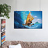 Плакат "Мауї серфіт на човні, Moana", 38×60см, фото 6