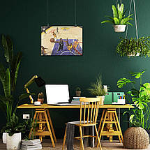 Плакат "Баскетболіст закидає м'яч у корзину", 43×60см, фото 5