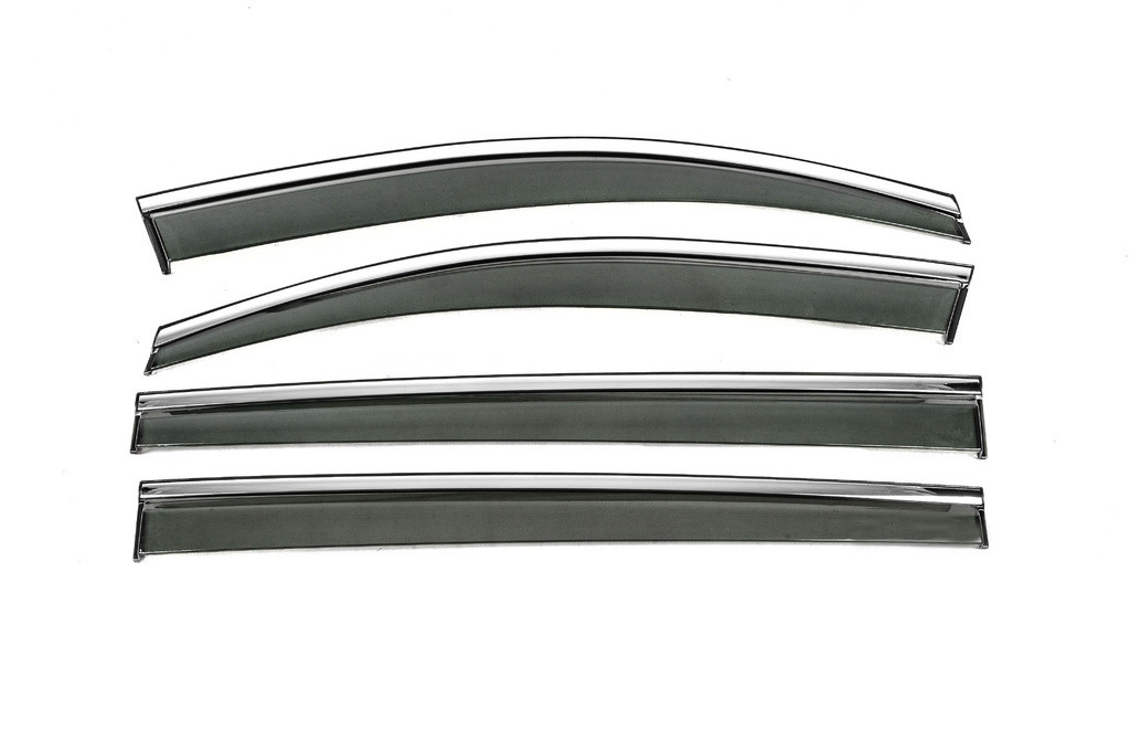 Вітровики з хромом Niken Luxury (4 шт) для Volkswagen Touran 2015- рр від VLF комп., фото 1