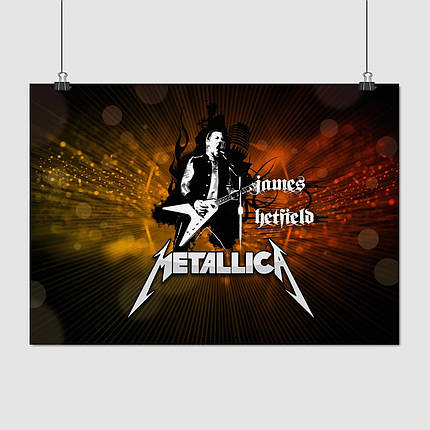 Плакат "Металліка, колаж, Metallica", 43×60см, фото 1